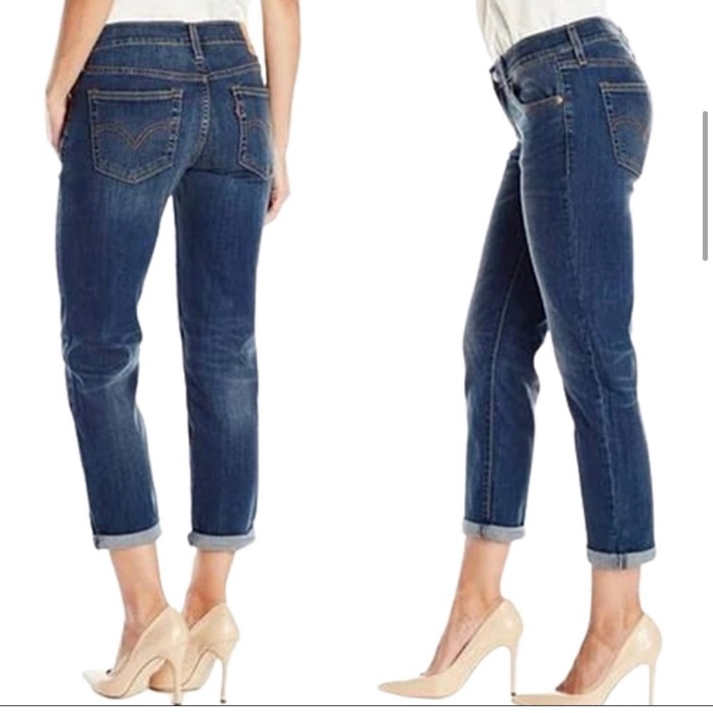 NWT Levi's Distressed Boyfriend Mid Rise Denim Jeans Women's Size 28 - Picture 8 of 9